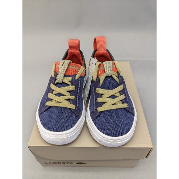 Lacoste Unisex-Child Infant's La Piquee Sneaker Navy/Red, 5.5 - Picture 5 of 9